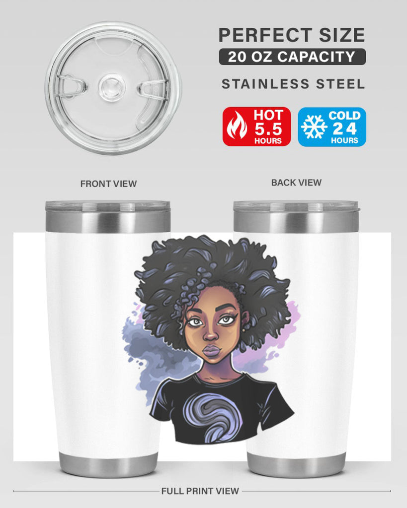 Sparkling Black Girl Design 1#- women-girls- Tumbler