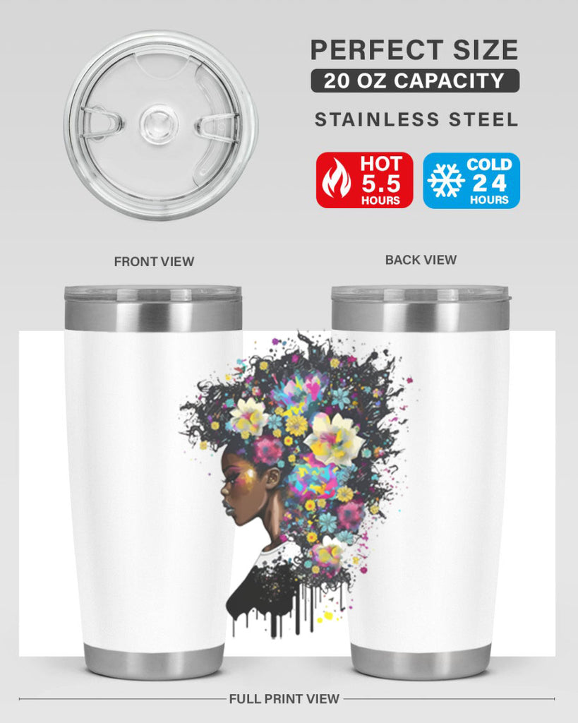 Sparkling Black Girl Design 2#- women-girls- Tumbler