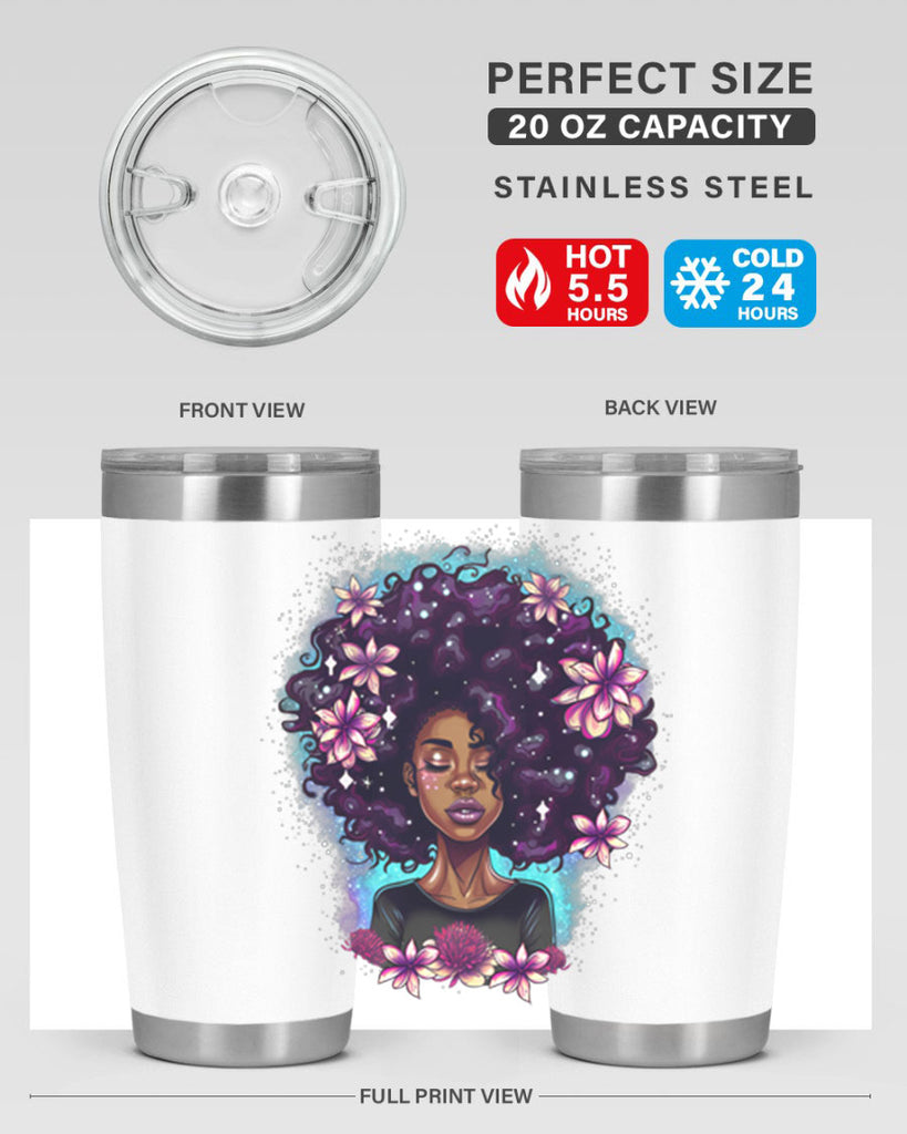 Sparkling Black Girl Design 3#- women-girls- Tumbler
