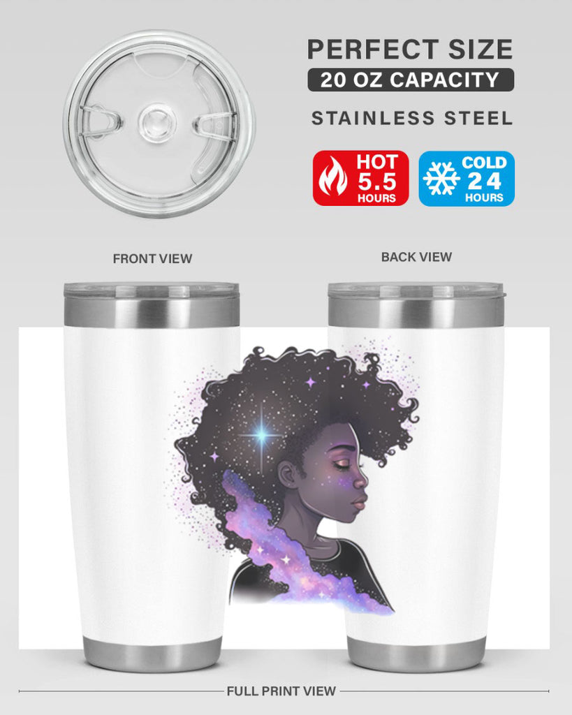 Sparkling Black Girl Design 4#- women-girls- Tumbler