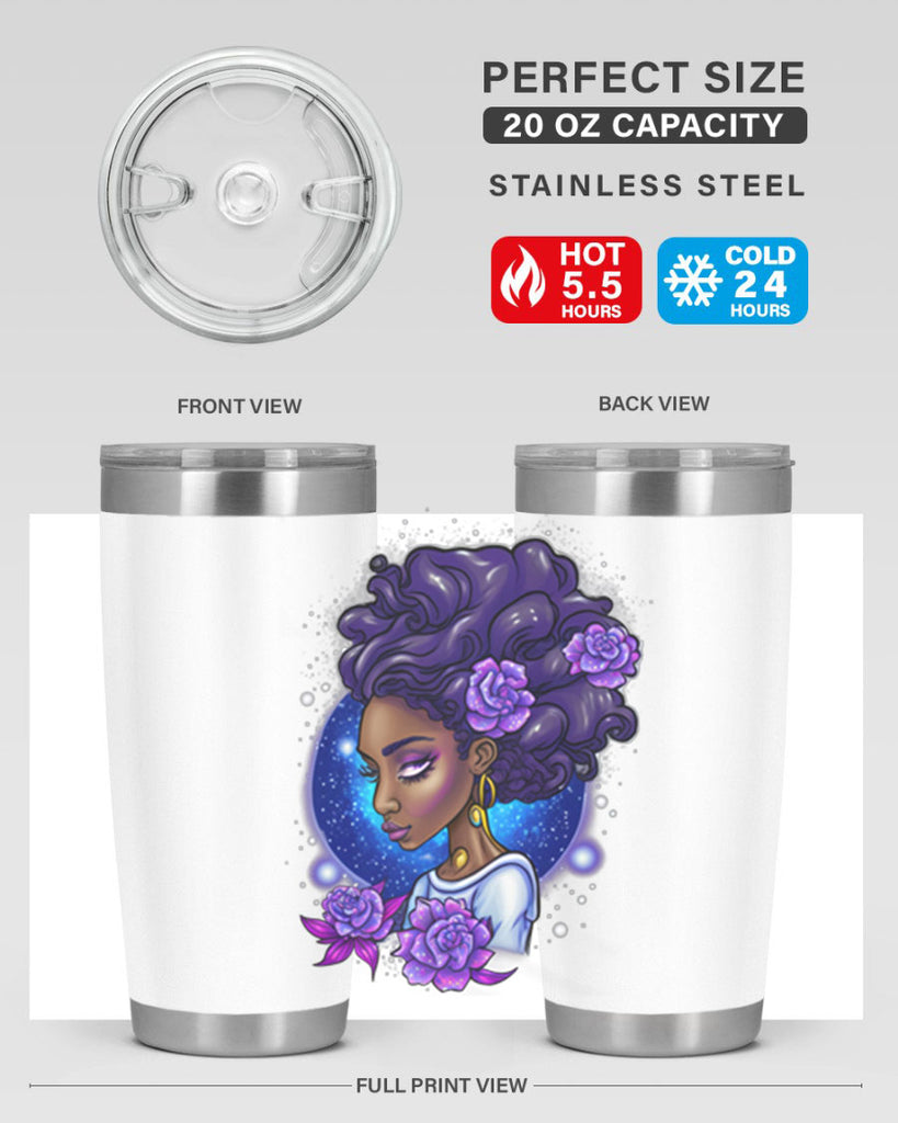 Sparkling Black Girl Design 7#- women-girls- Tumbler
