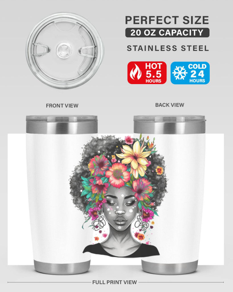 Sparkling Black Girl Design 9#- women-girls- Tumbler
