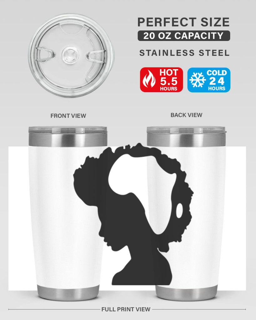 afro woman with africa map 65#- women-girls- Tumbler