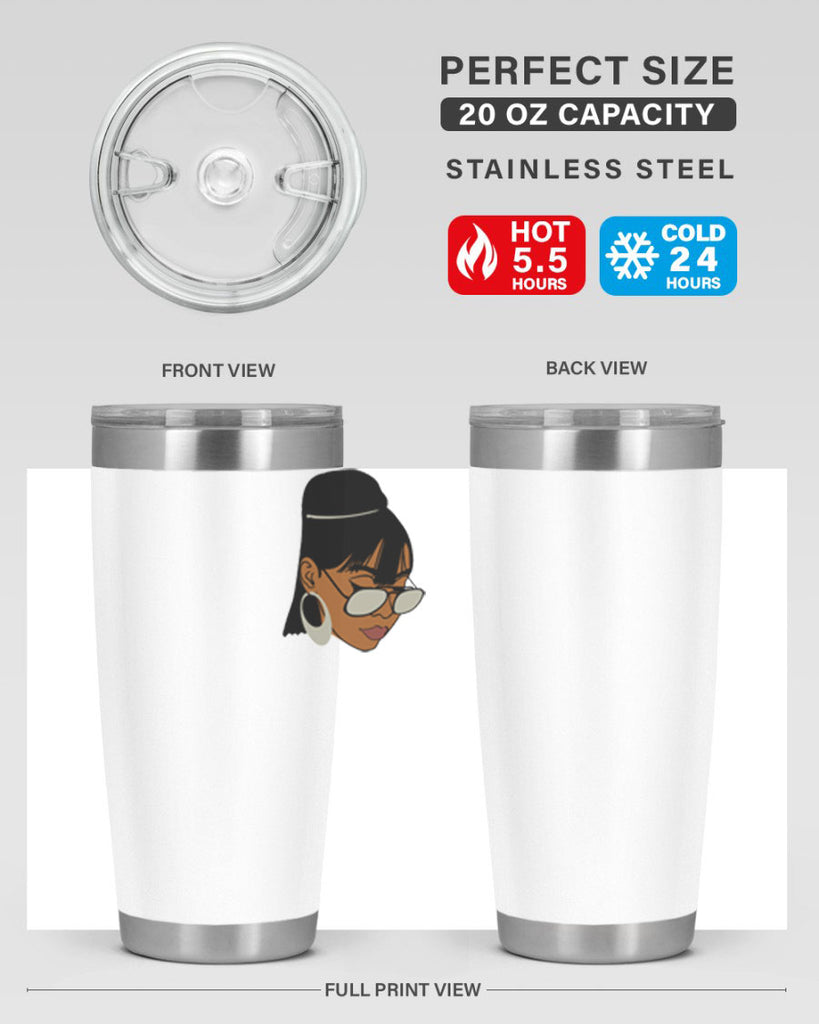 black afro 40#- women-girls- Tumbler