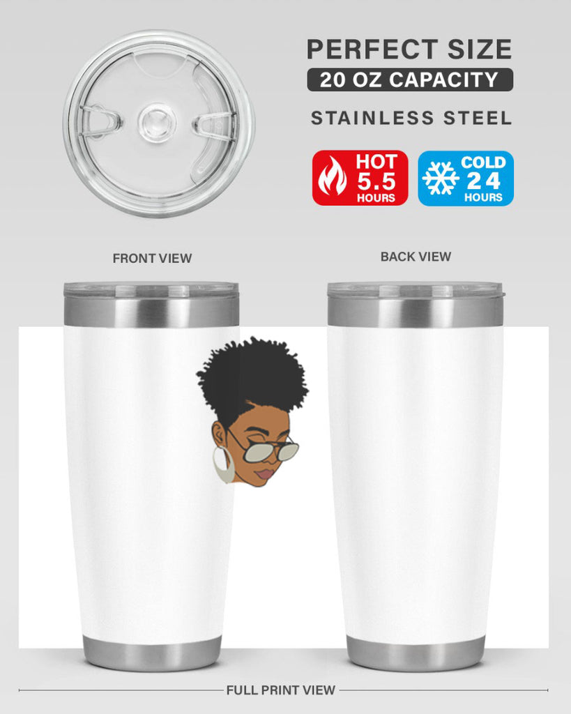 black afro 44#- women-girls- Tumbler