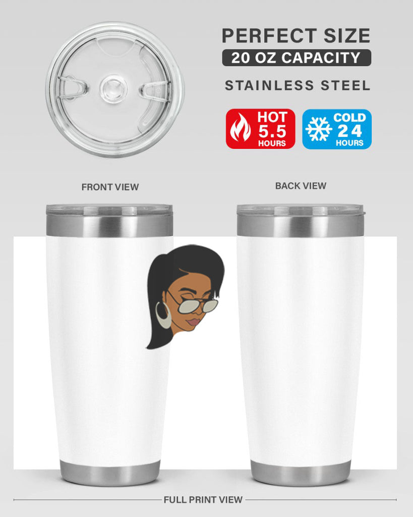 black afro 48#- women-girls- Tumbler