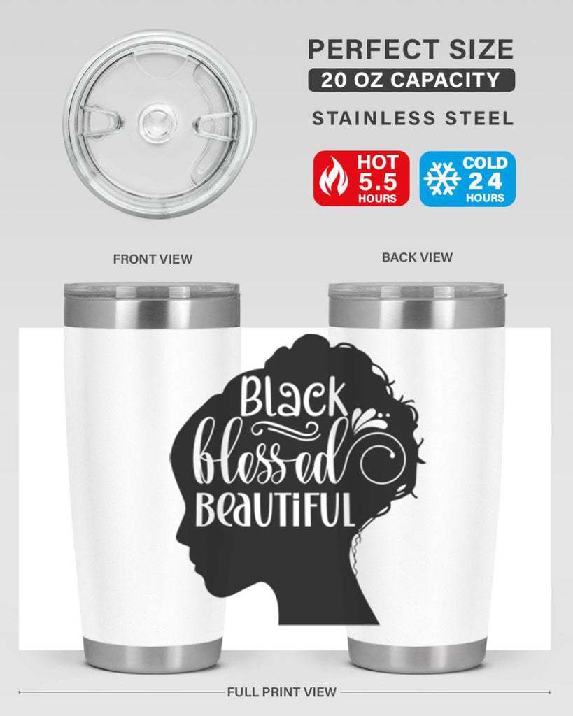 black blessed beautiful Style 62#- women-girls- Tumbler