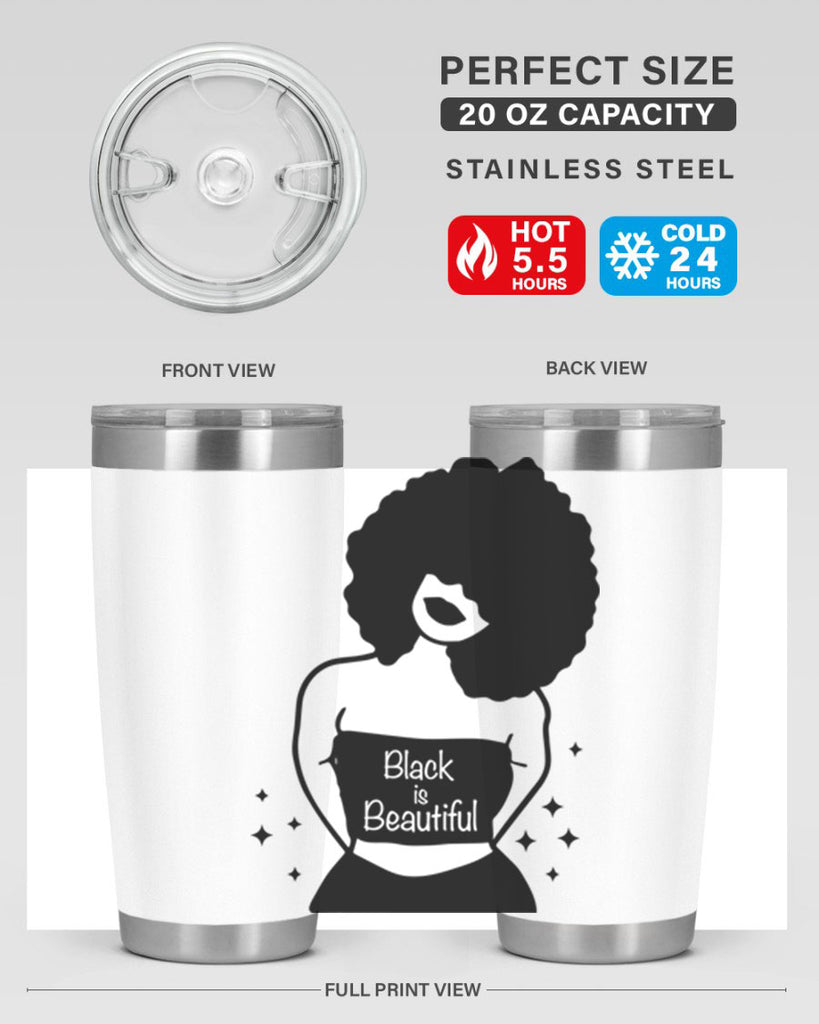 black is beautiful 11#- women-girls- Tumbler