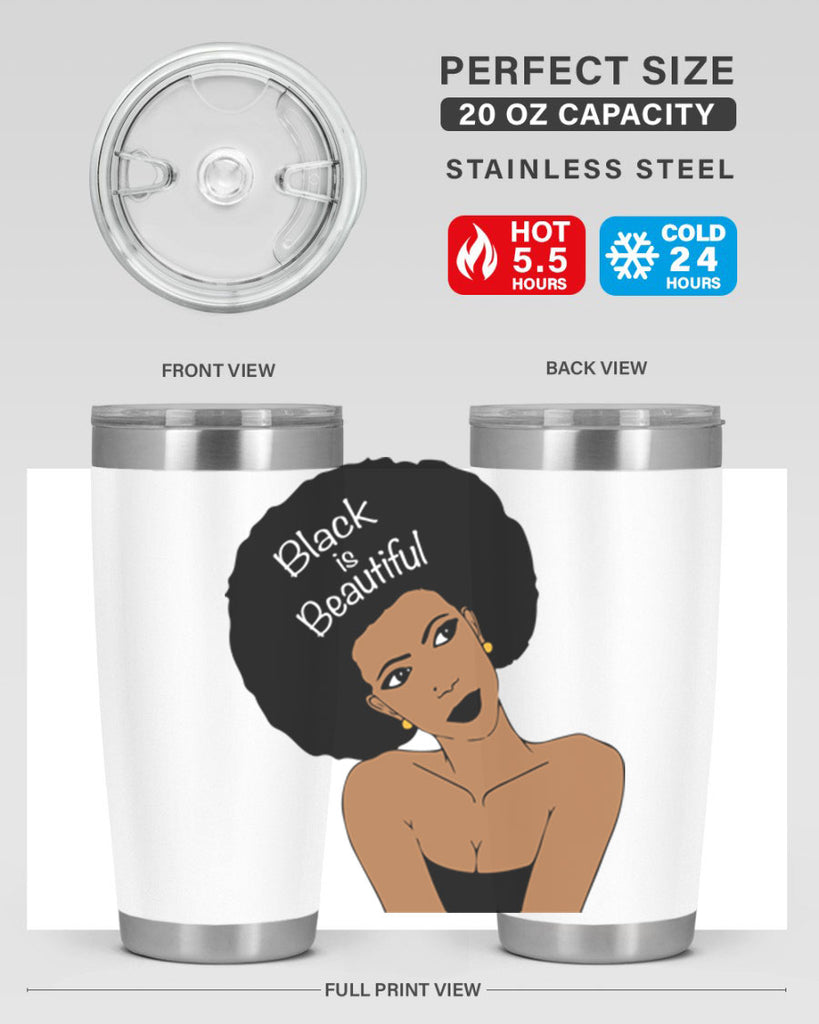 black is beautiful 13#- women-girls- Tumbler