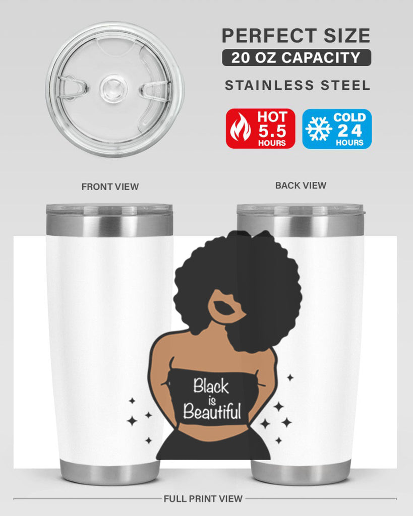 black is beautiful 16#- women-girls- Tumbler