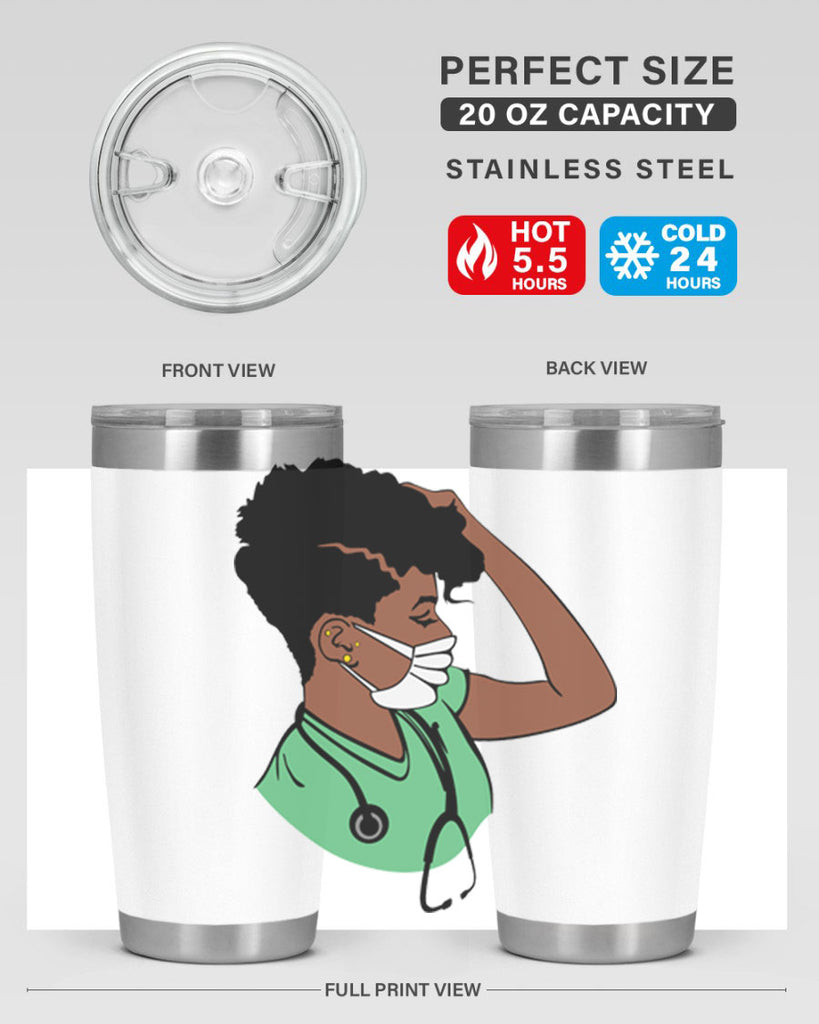 black nurse 2#- women-girls- Tumbler