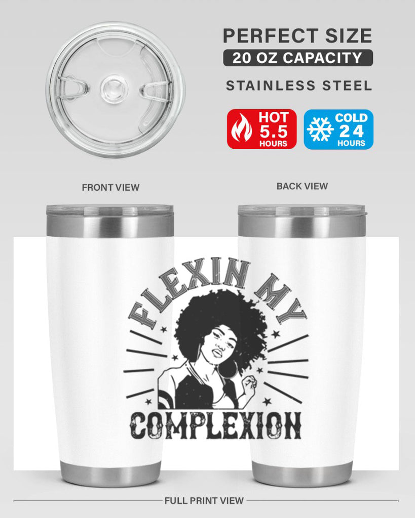 flexin my complexion Style 34#- afro- Tumbler