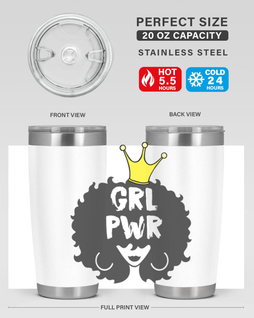 girl power with crown 34#- women-girls- Tumbler