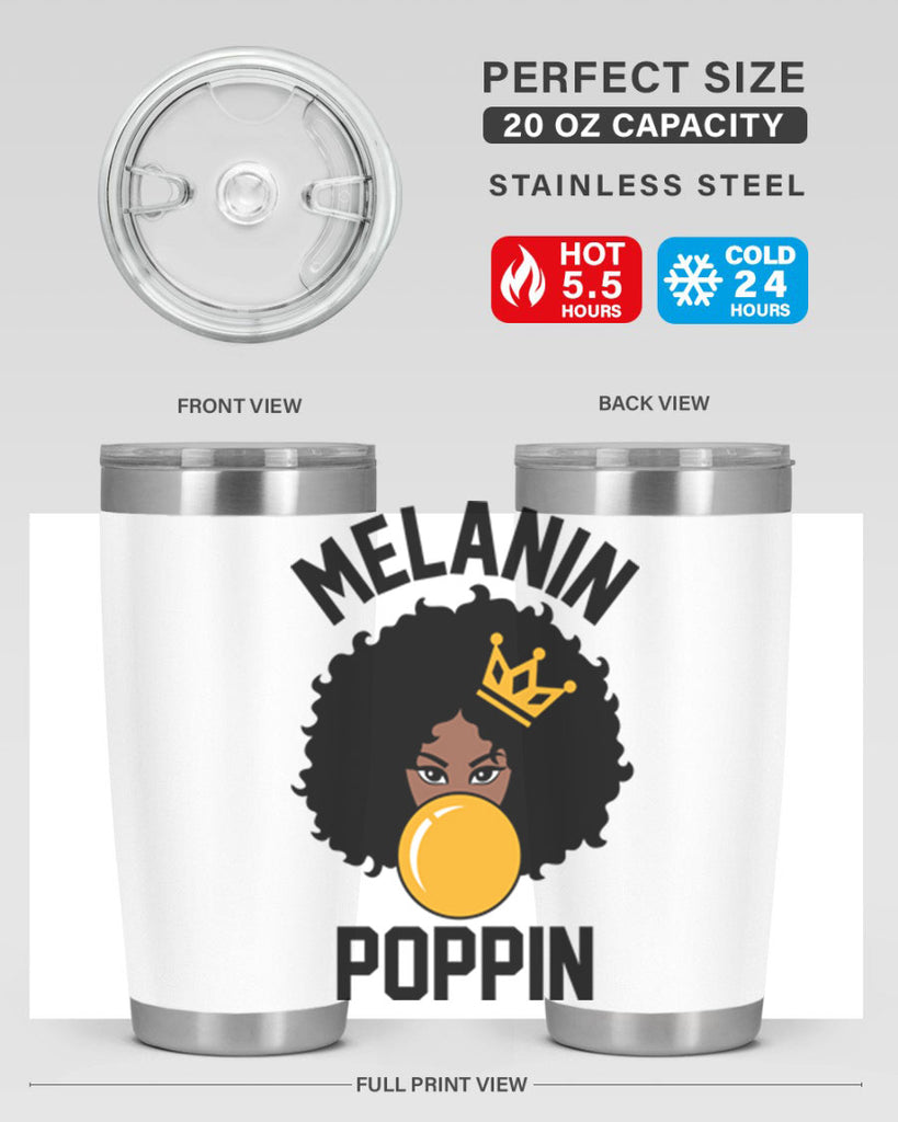 melanin poppin afro girl 25#- women-girls- Tumbler