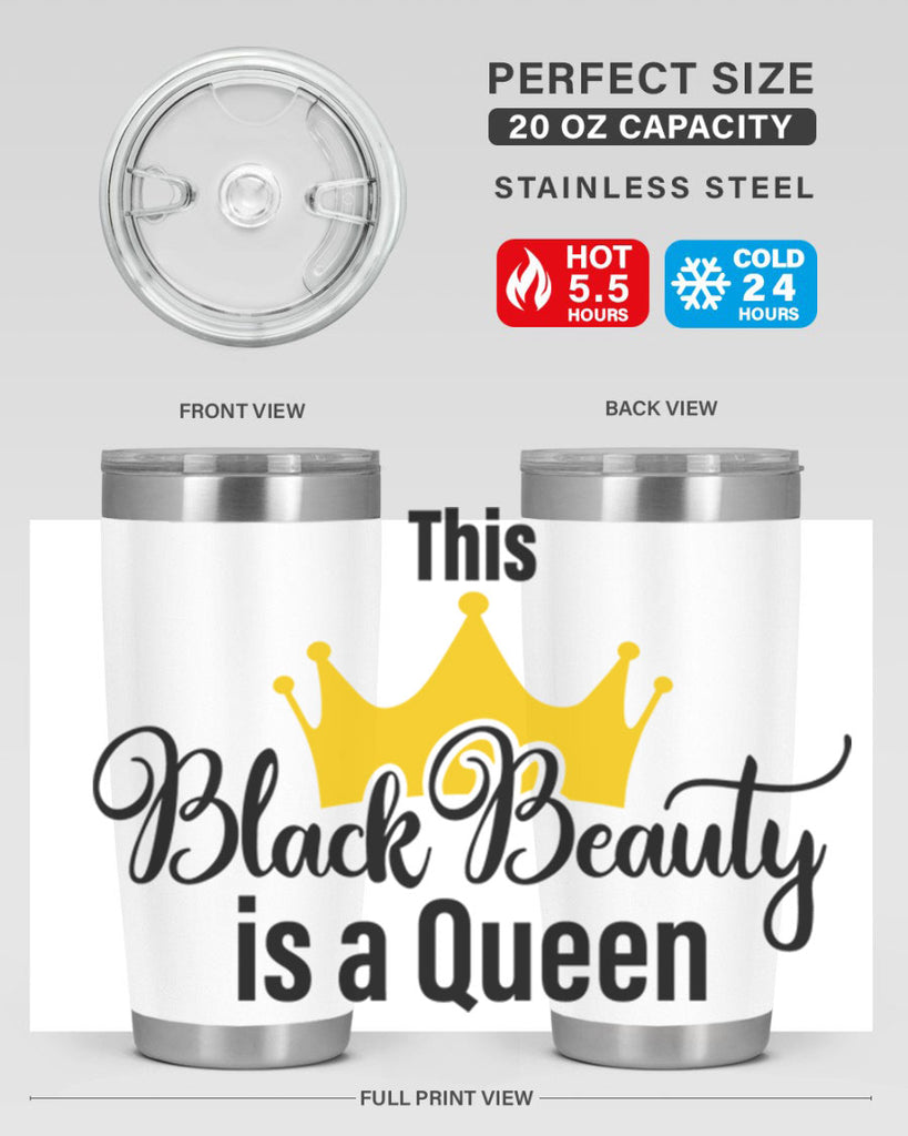 this black beauty is a queen Style 3#- women-girls- Tumbler