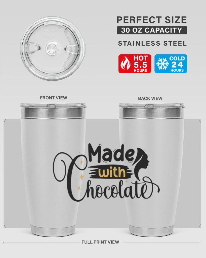 Made with chocolate Style 24#- women-girls- Tumbler