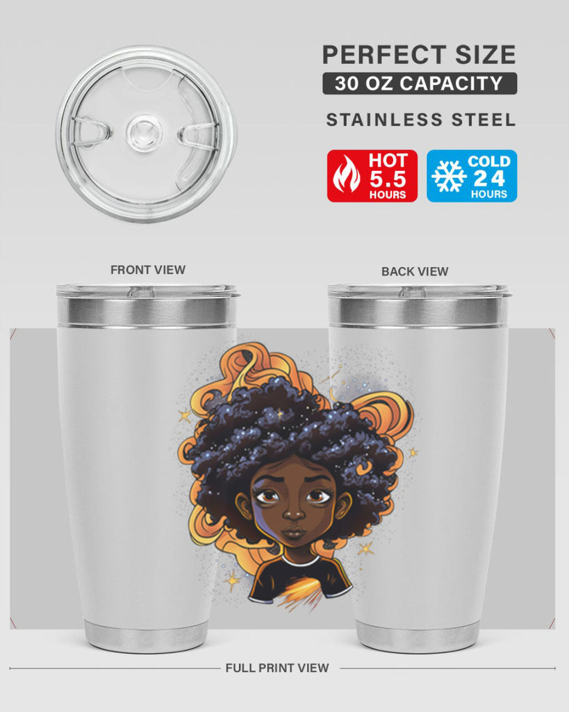 Sparkling Black Girl Design 12#- women-girls- Tumbler