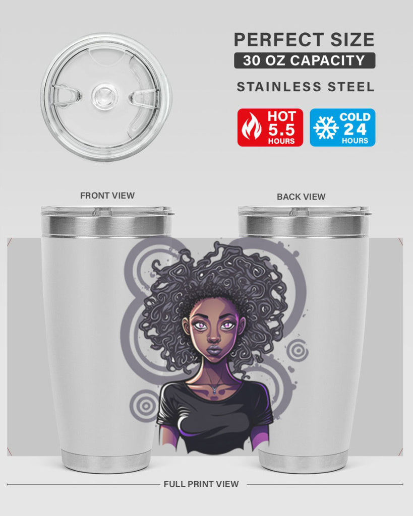 Sparkling Black Girl Design 14#- women-girls- Tumbler