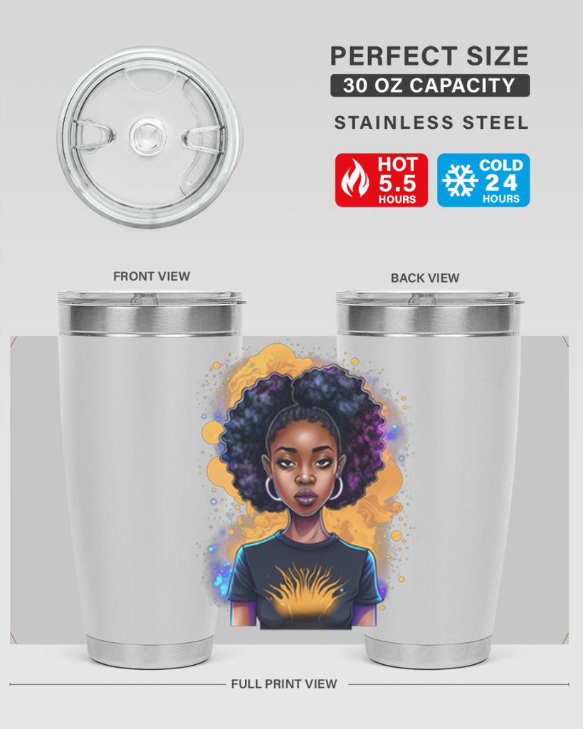 Sparkling Black Girl Design 15#- women-girls- Tumbler