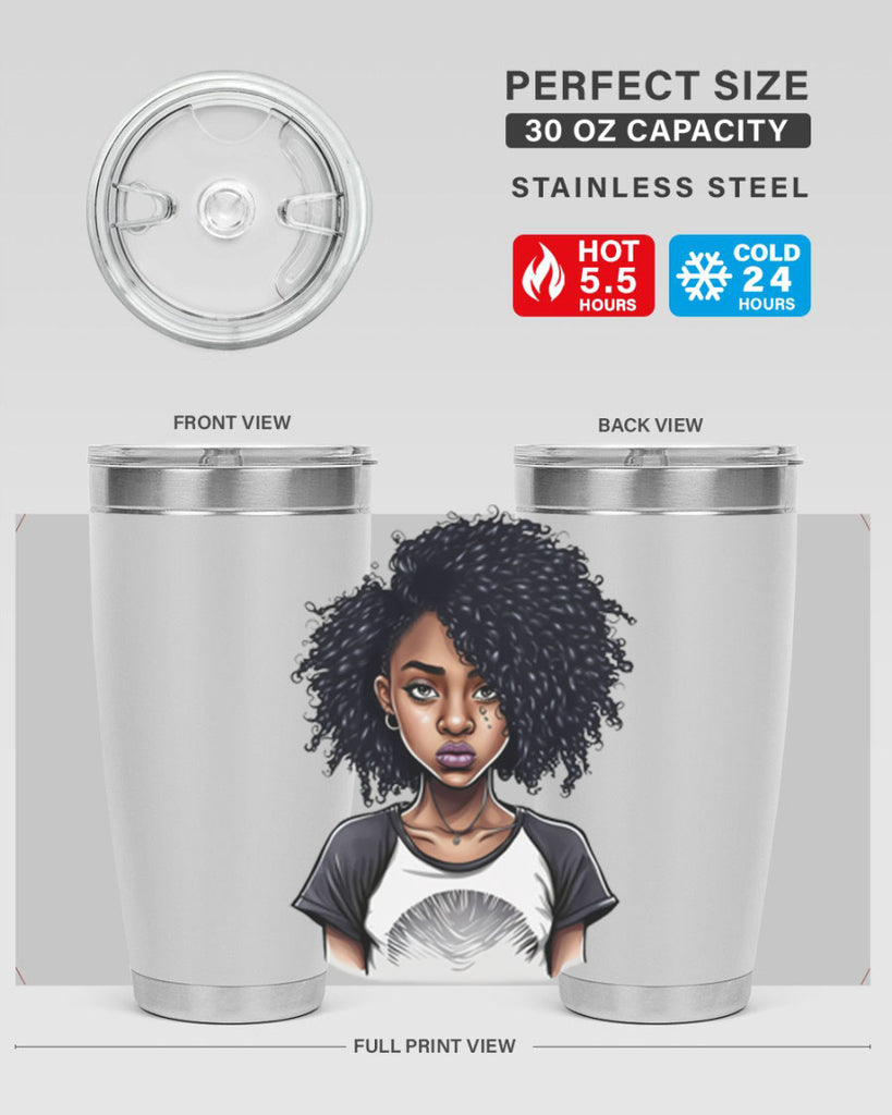 Sparkling Black Girl Design 18#- women-girls- Tumbler
