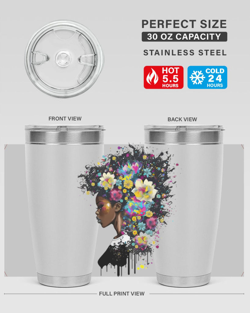 Sparkling Black Girl Design 2#- women-girls- Tumbler