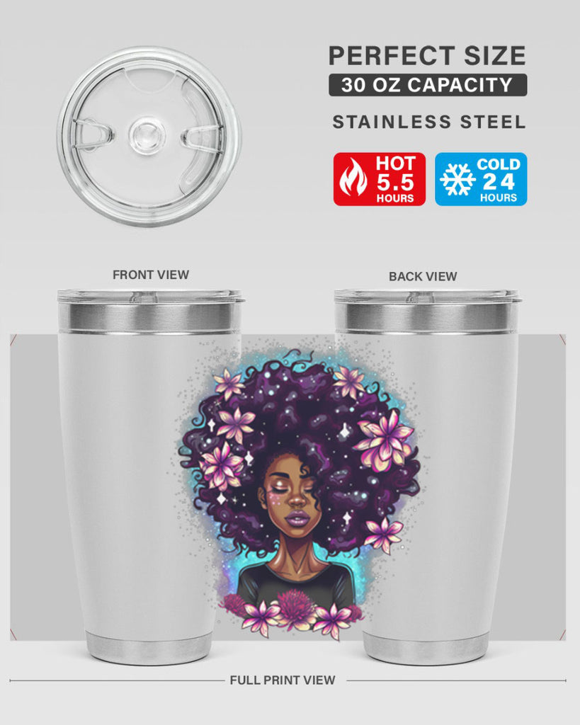 Sparkling Black Girl Design 3#- women-girls- Tumbler