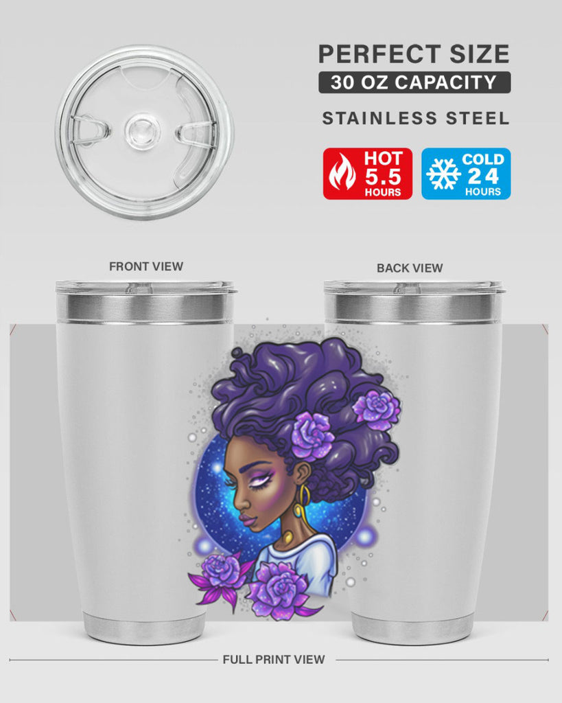 Sparkling Black Girl Design 7#- women-girls- Tumbler
