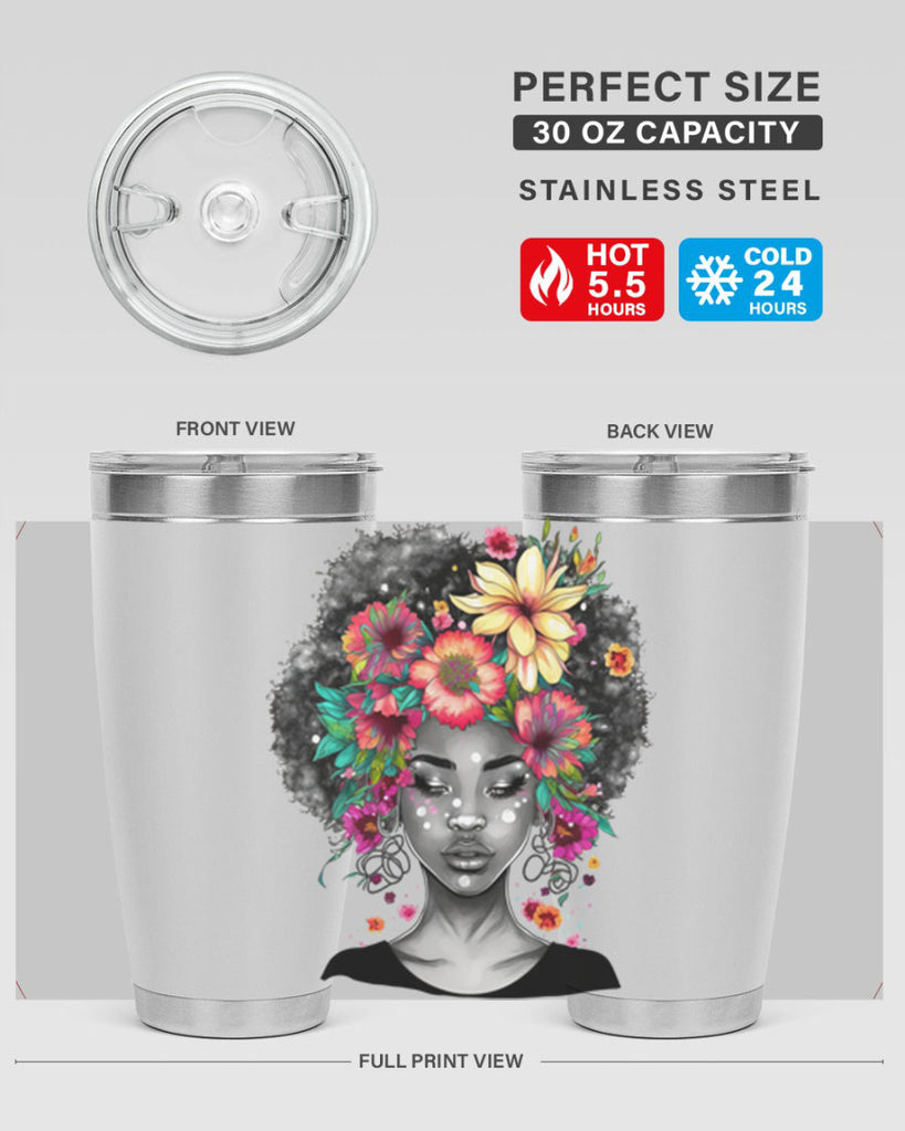 Sparkling Black Girl Design 9#- women-girls- Tumbler
