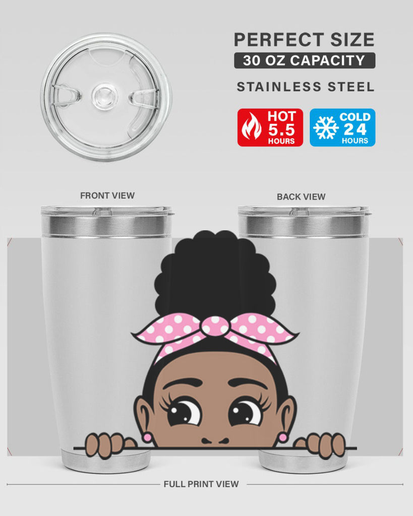 afro puff bandana girl peekaboo 86#- women-girls- Tumbler