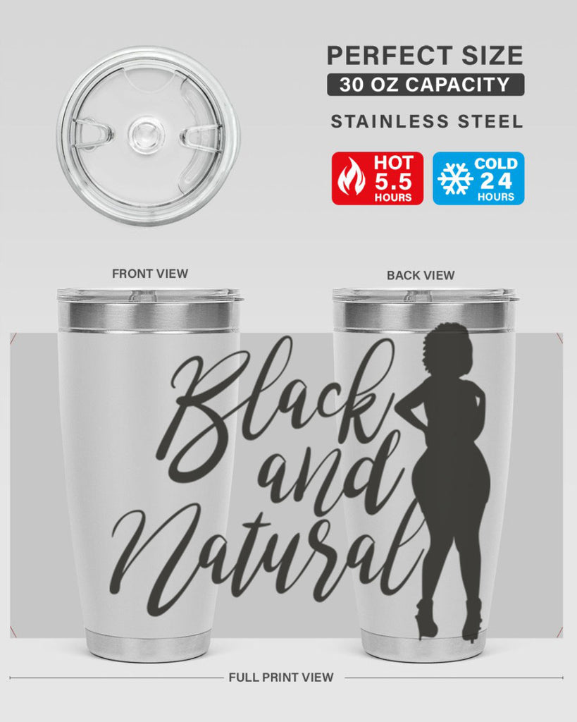 black and natural 22#- women-girls- Tumbler