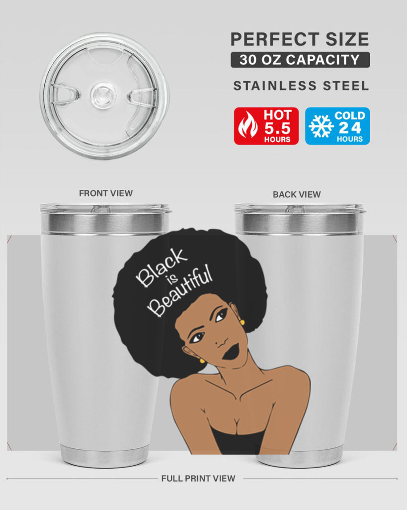 black is beautiful 13#- women-girls- Tumbler