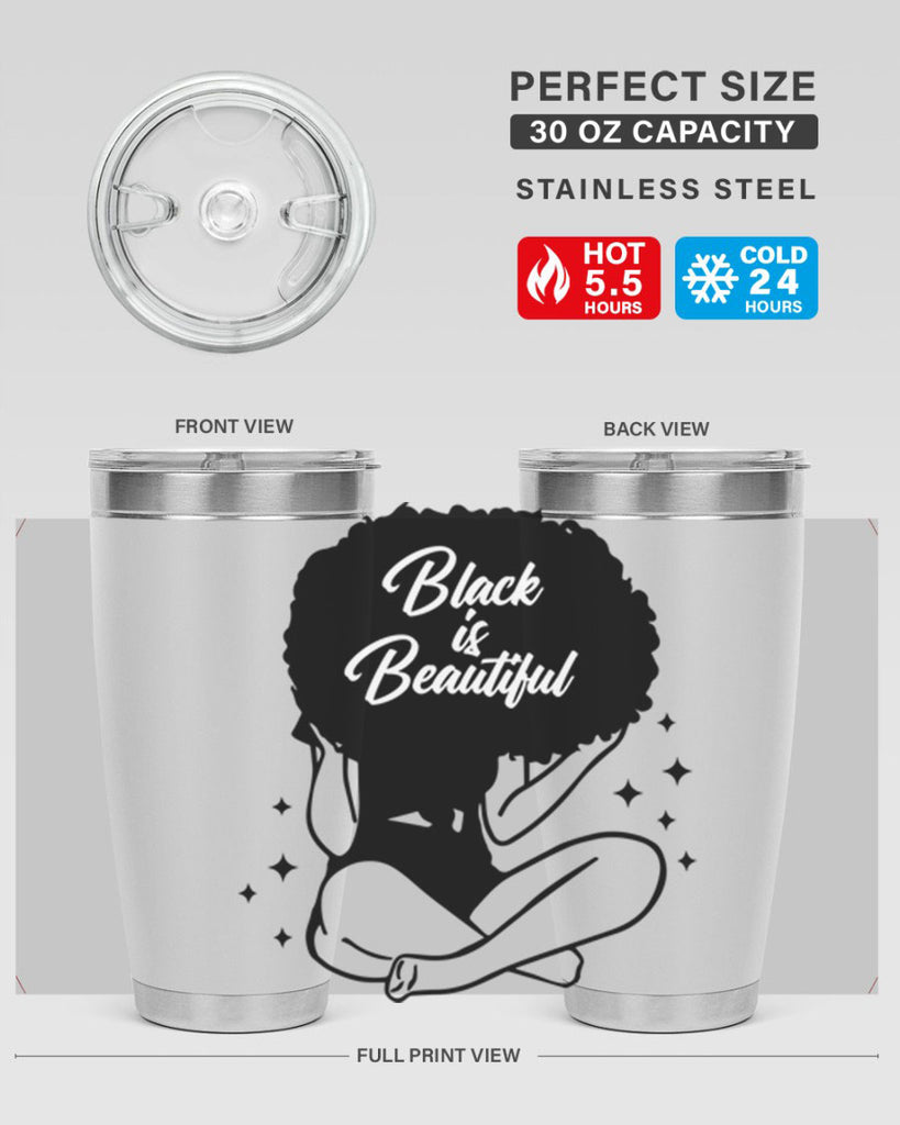 black is beautiful 15#- women-girls- Tumbler