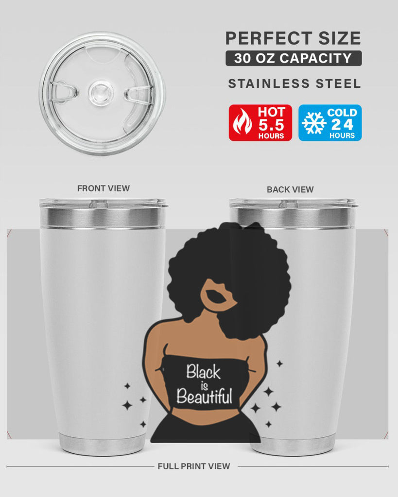 black is beautiful 16#- women-girls- Tumbler