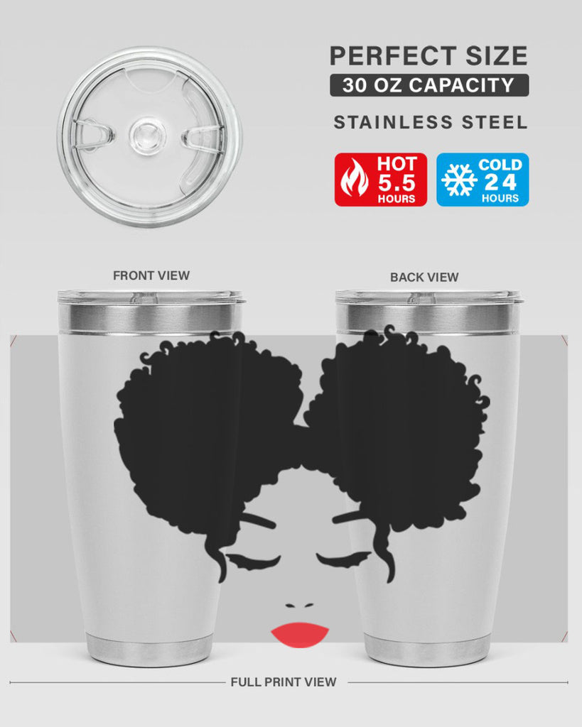 black woman red lips 9#- women-girls- Tumbler