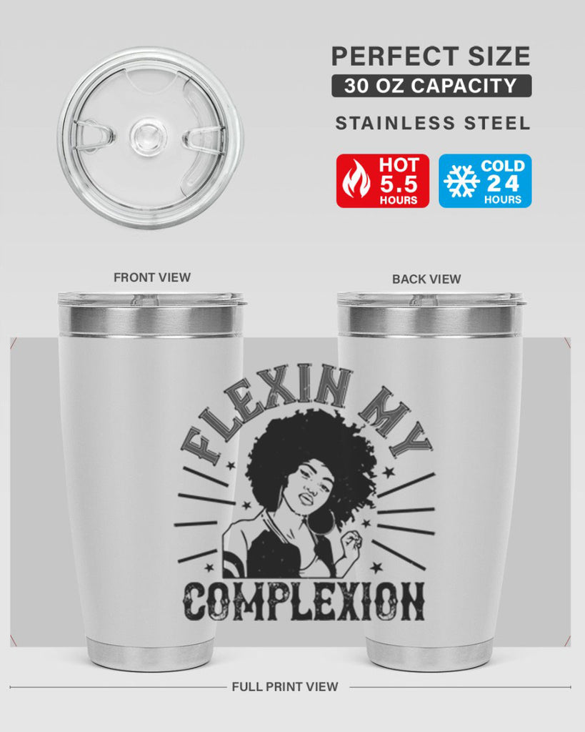 flexin my complexion Style 34#- afro- Tumbler