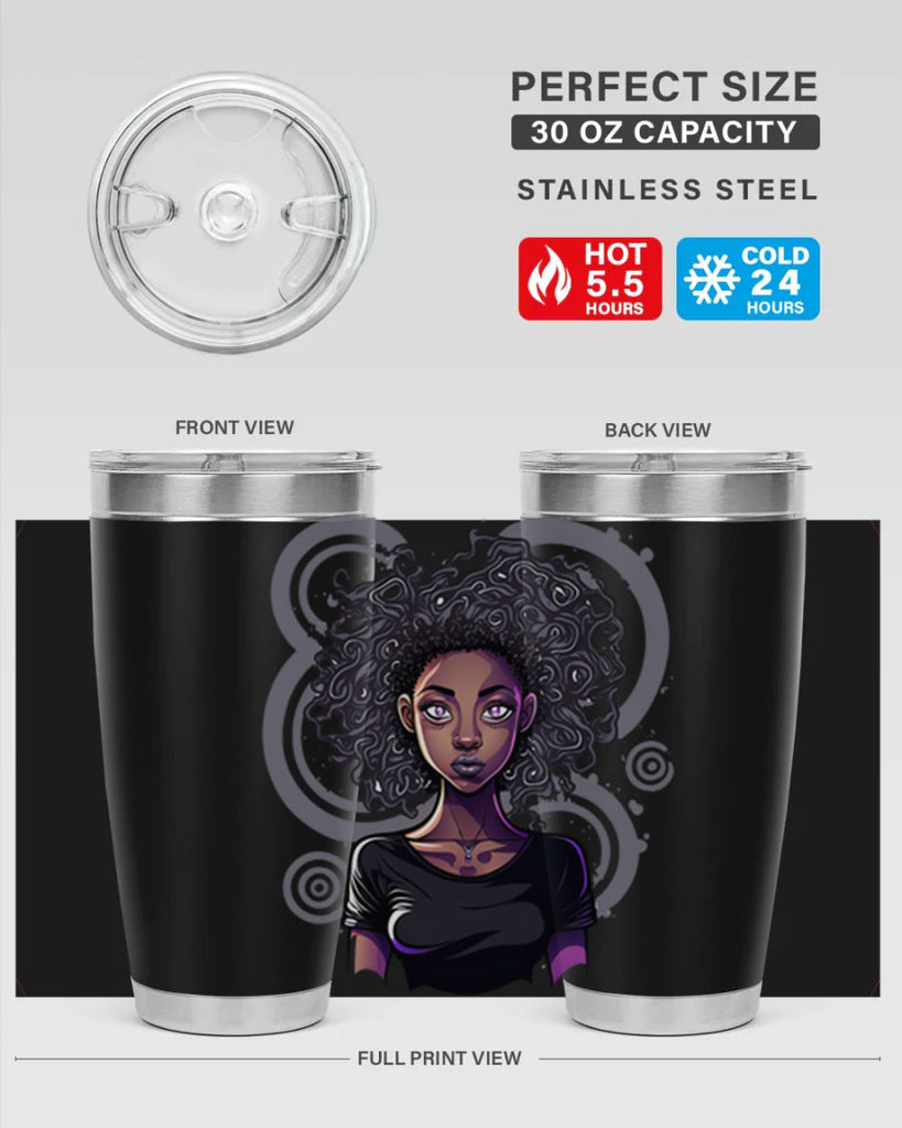 Sparkling Black Girl Design 14#- women-girls- Tumbler