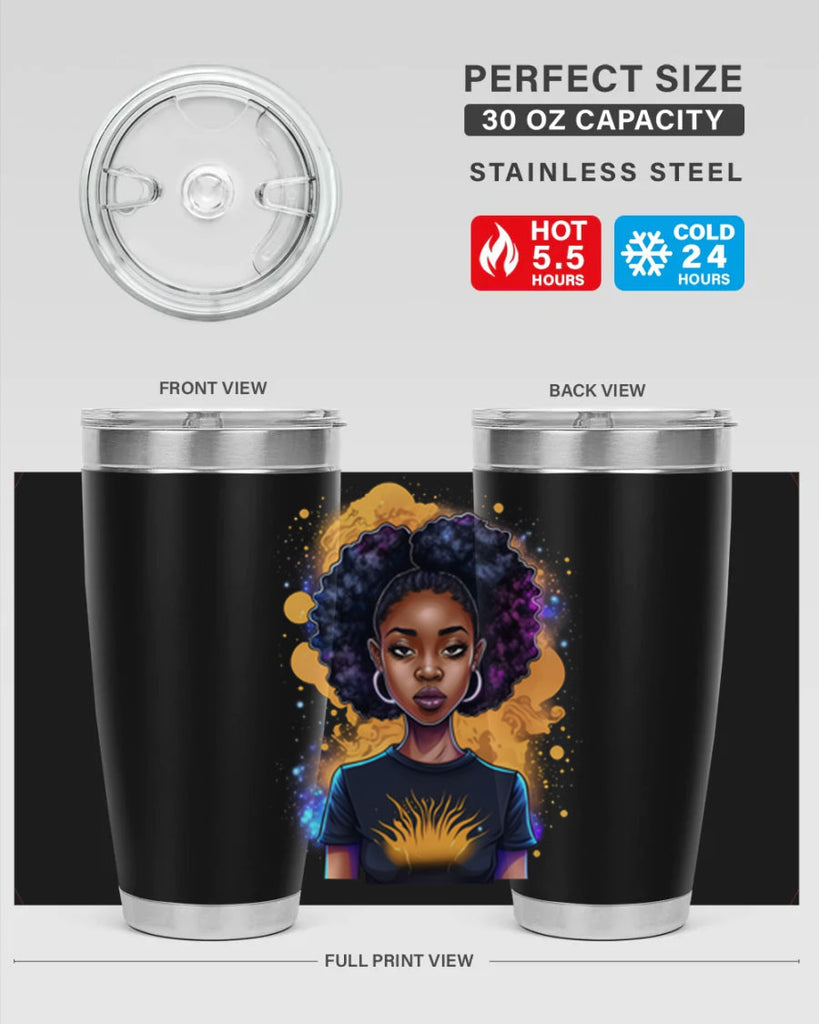 Sparkling Black Girl Design 15#- women-girls- Tumbler