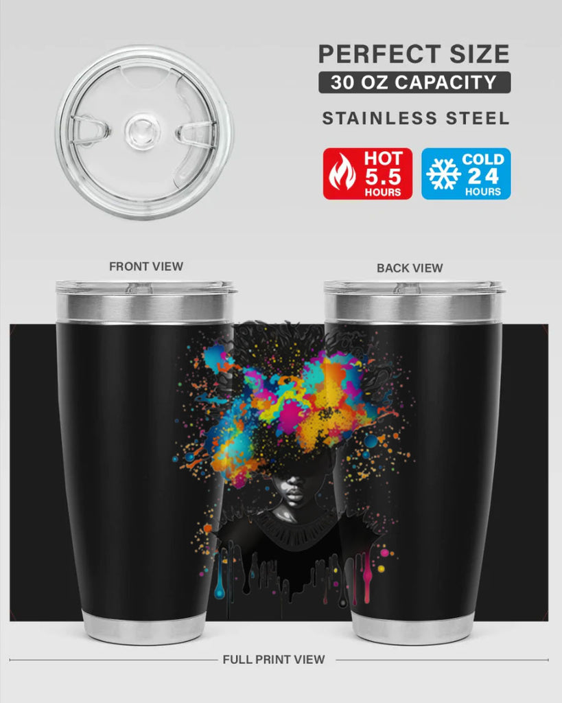 Sparkling Black Girl Design 16#- women-girls- Tumbler