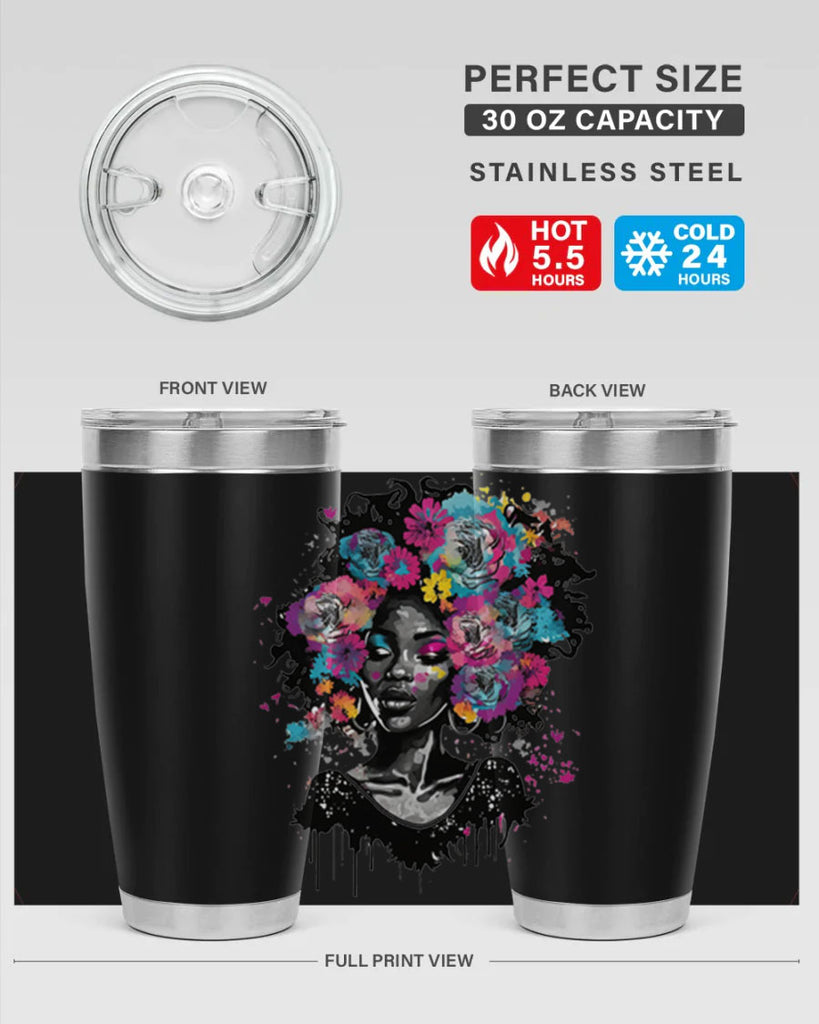 Sparkling Black Girl Design 17#- women-girls- Tumbler