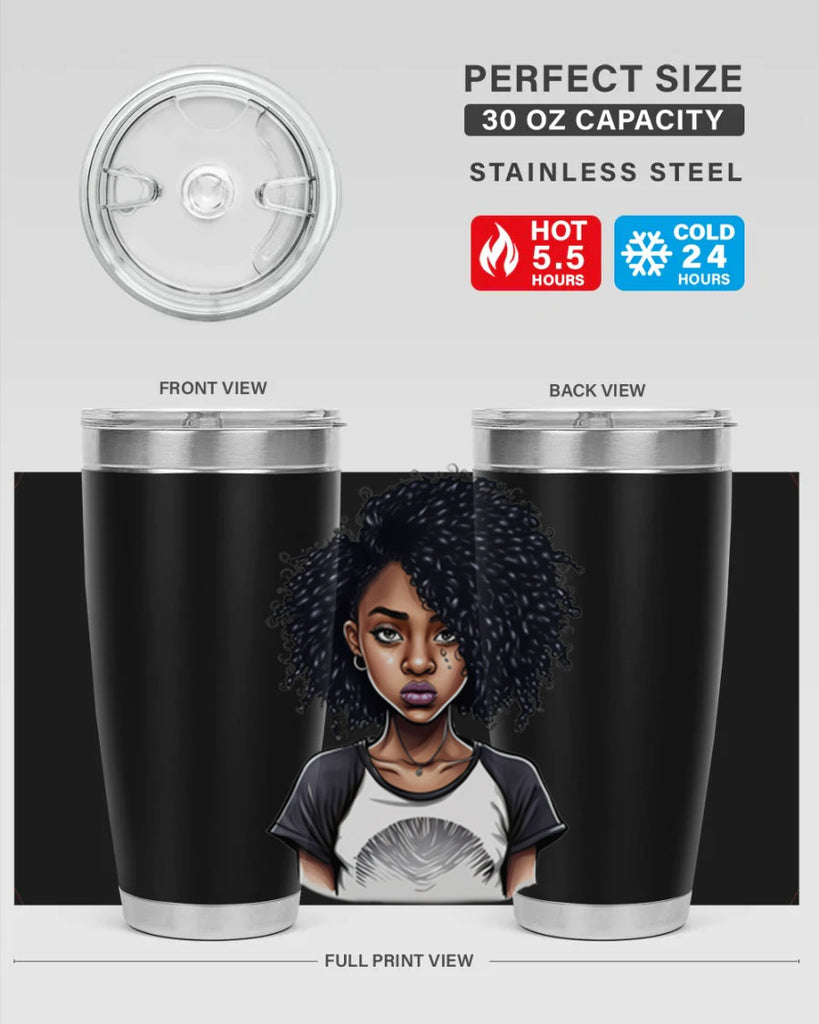 Sparkling Black Girl Design 18#- women-girls- Tumbler