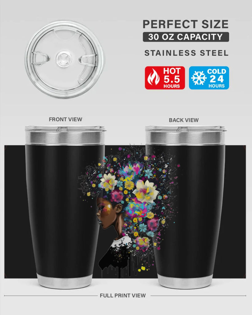 Sparkling Black Girl Design 2#- women-girls- Tumbler