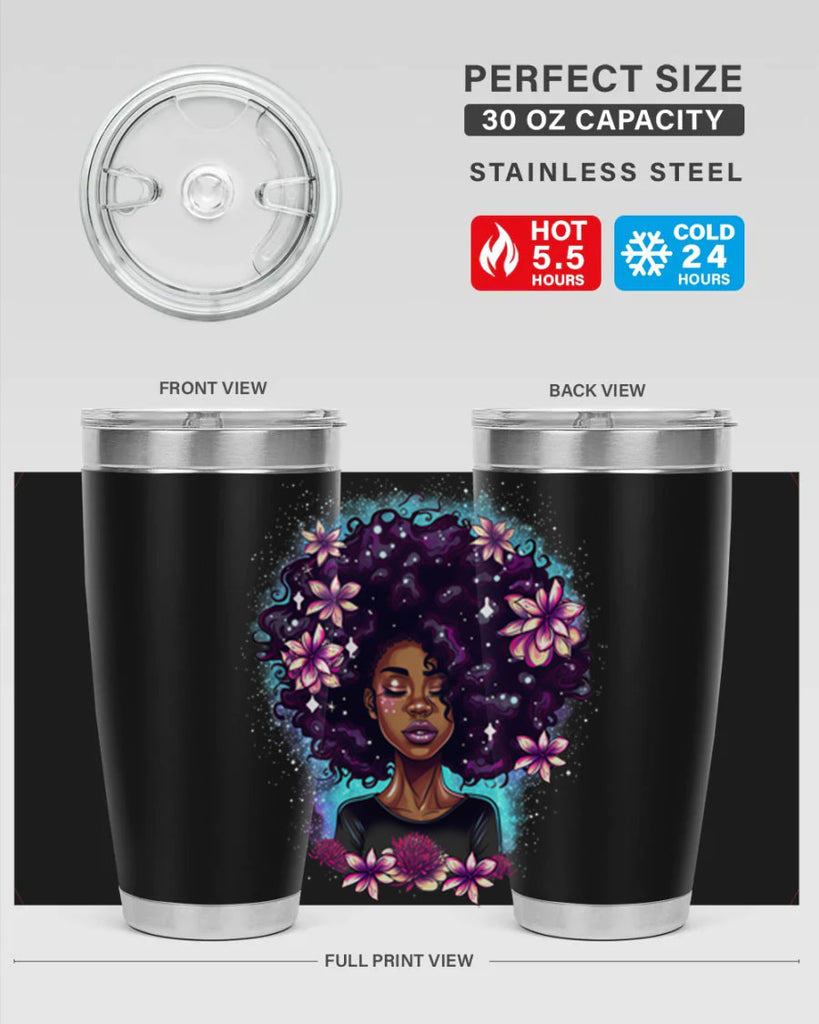 Sparkling Black Girl Design 3#- women-girls- Tumbler