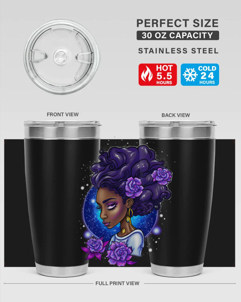 Sparkling Black Girl Design 7#- women-girls- Tumbler