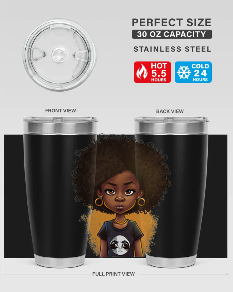 Sparkling Black Girl Design 8#- women-girls- Tumbler