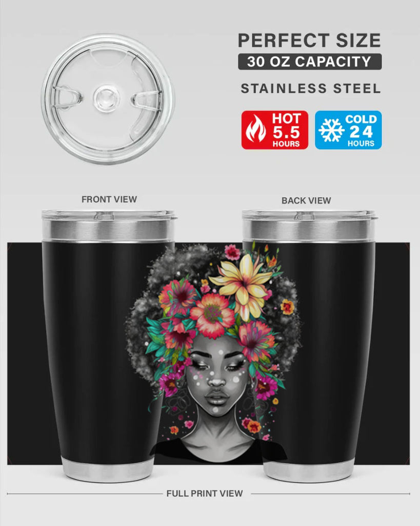 Sparkling Black Girl Design 9#- women-girls- Tumbler