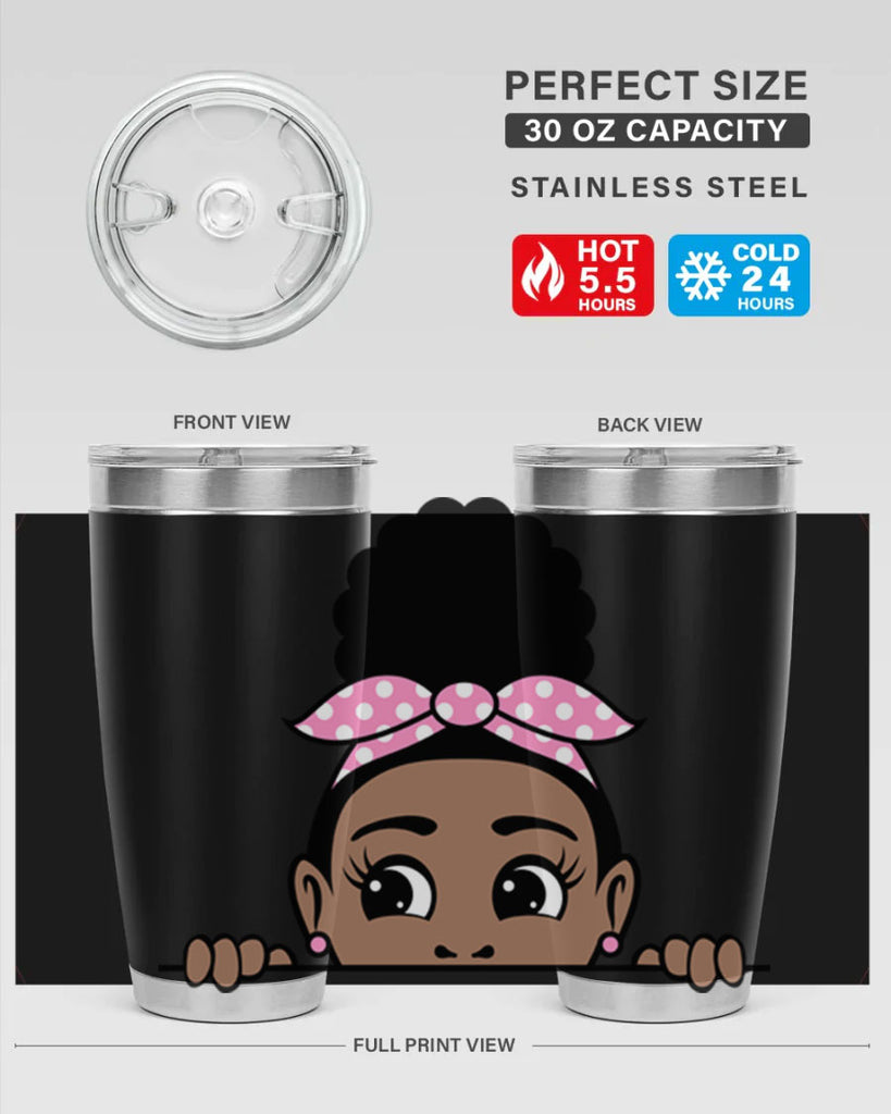 afro puff bandana girl peekaboo 86#- women-girls- Tumbler