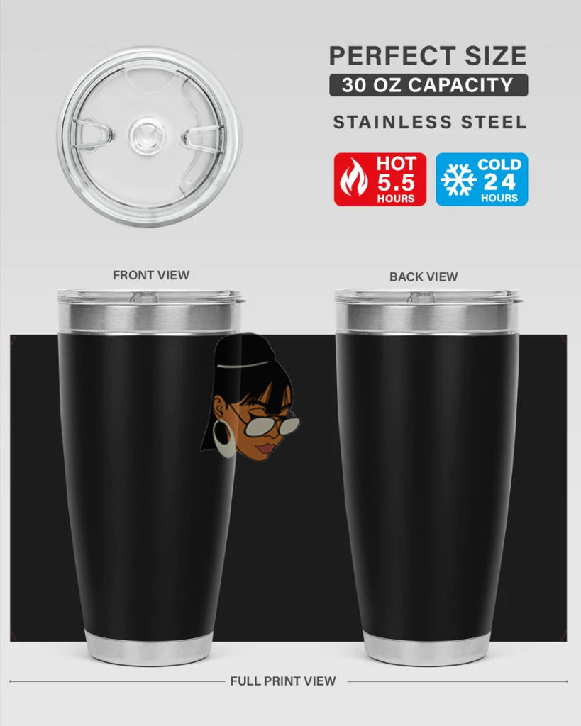 black afro 40#- women-girls- Tumbler