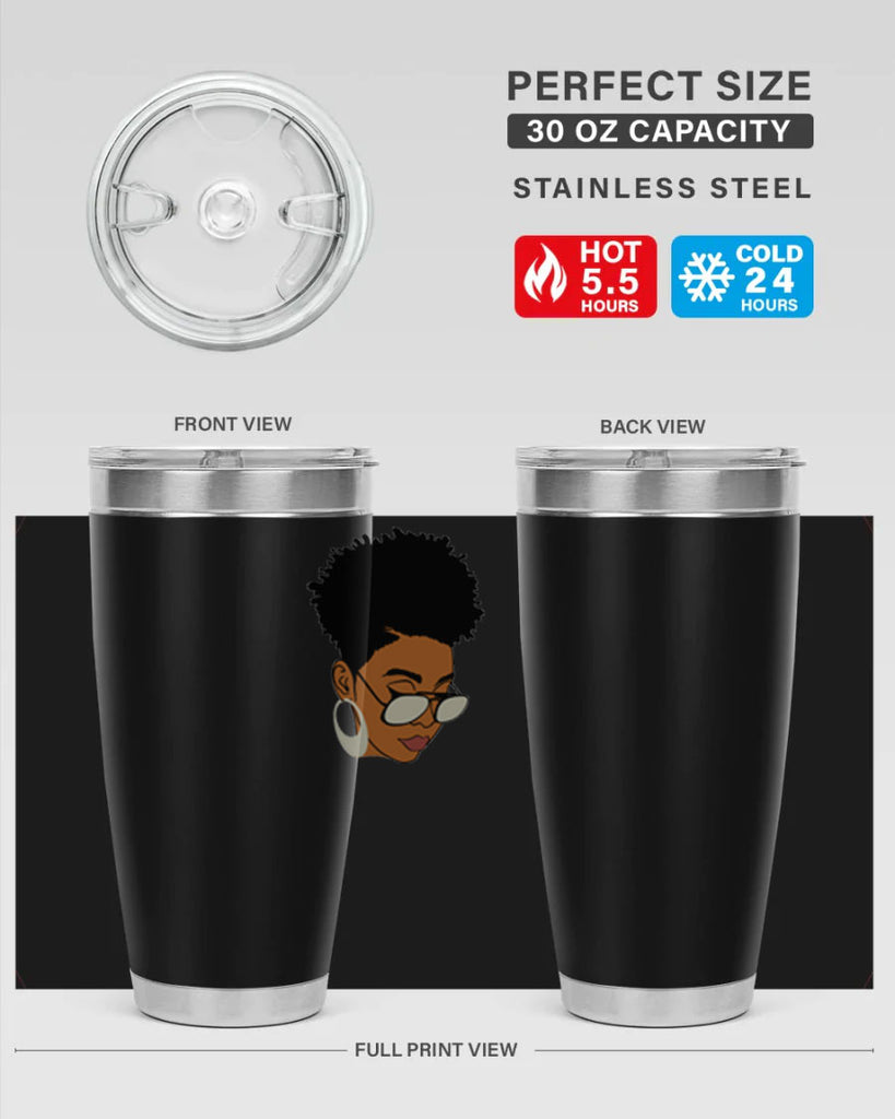 black afro 44#- women-girls- Tumbler