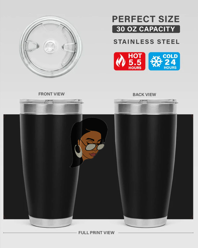 black afro 48#- women-girls- Tumbler