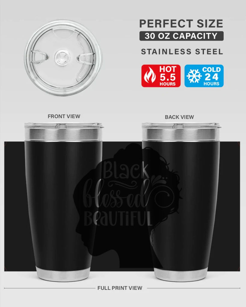 black blessed beautiful Style 62#- women-girls- Tumbler
